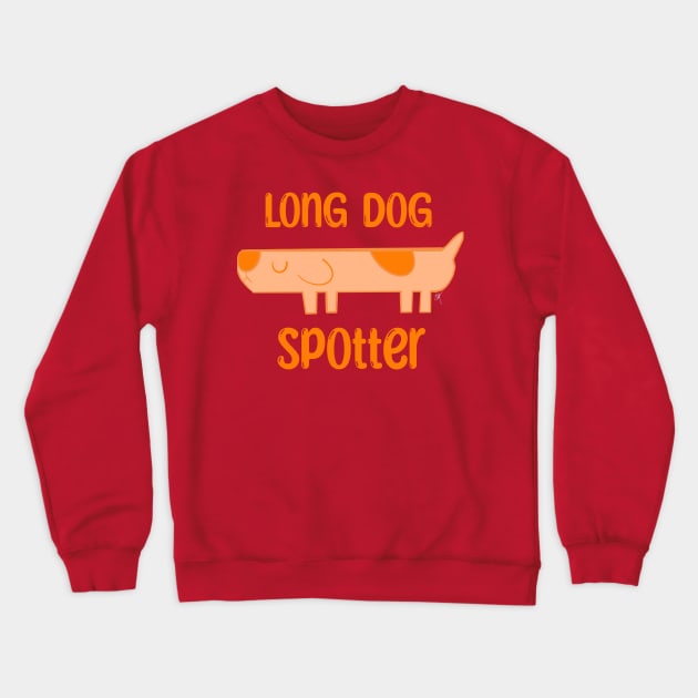 Long Dog ( Red Heeler ) Crewneck Sweatshirt by BmacArtistry